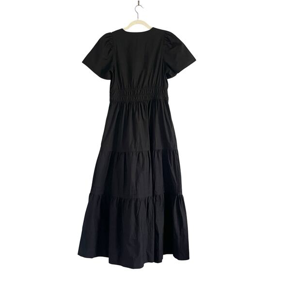 By Anthropologie The Somerset Maxi Dress black Sz Small Minimalist classic boho - Picture 5 of 13